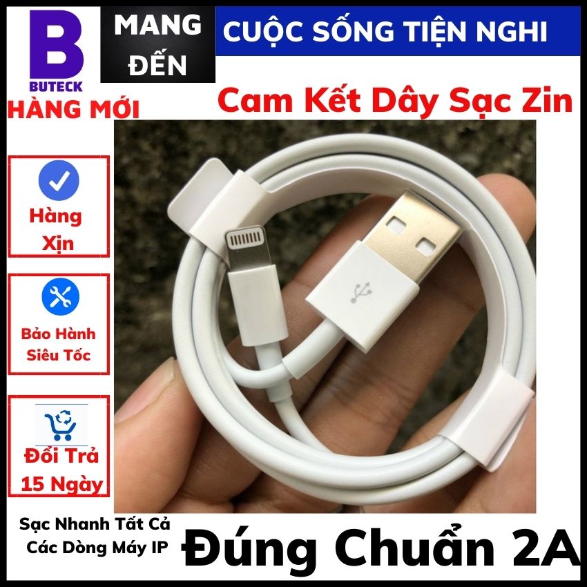 [HÀNG ZIN] Dây Sạc Zin Theo Máy SX Max HP43 BUTECK Cáp lightning Dành Cho Các Dòng Máy Ip Không Kén Máy Dài 1m ,Cam Kết Zin Đủ Dòng Bảo Hành 12 Tháng