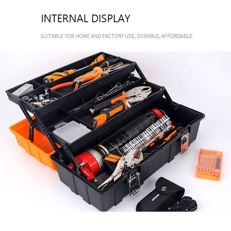 Toolbox Hardware toolbox Car suitcase Household multifunctional large plastic toolbox Special storage box for electrician
