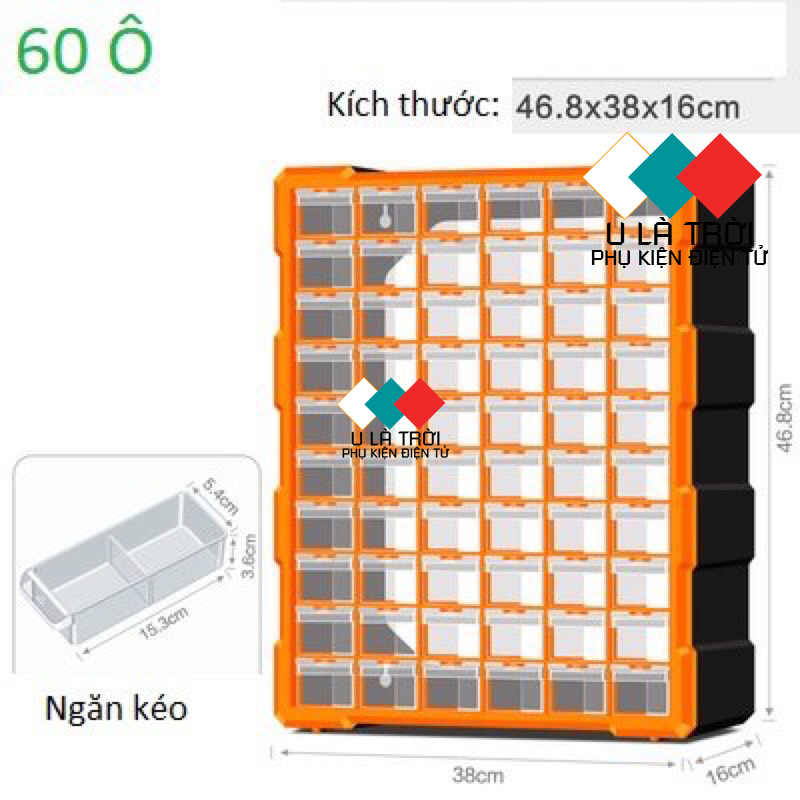 Tủ đựng linh kiện điện tử 60 ngăn