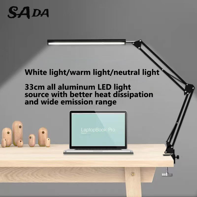 SADA cánh tay dài gấp Nghiên Cứu Đèn bàn đọc sách LED ký túc xá lightinglong cánh tay gấp Nghiên Cứu Đèn bàn đọc sách LED ký túc xá chiếu sáng