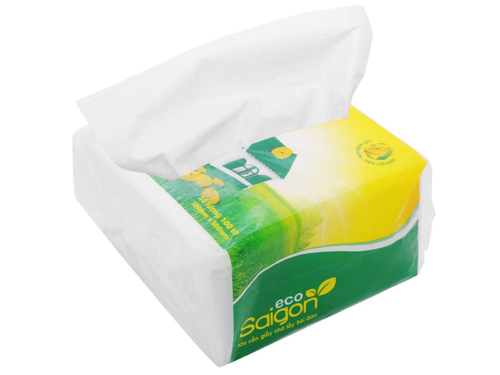 Khăn giấy ăn Saigon Eco 1 lớp gói 100 tờ