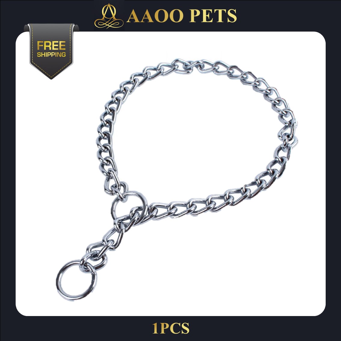 [AAOO Pets] Stainless Steel Choke Chain Dog Chain Silver / Dog Chain