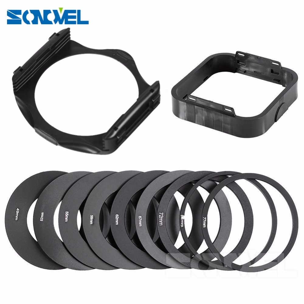 Gradient Neutral Density Complete & Gradual ND 2 4 8 Square Filter Kit + 9 Adapter S For Cokin P Series DSLR Camera