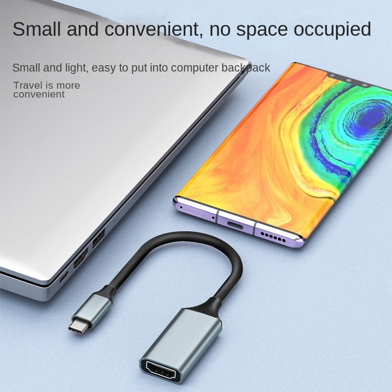 Type-C To HDMI HD Conversion Cable USB3.1 Mobile Phone Casting Cable Usb-c To HDTV 4K Adapter Cable