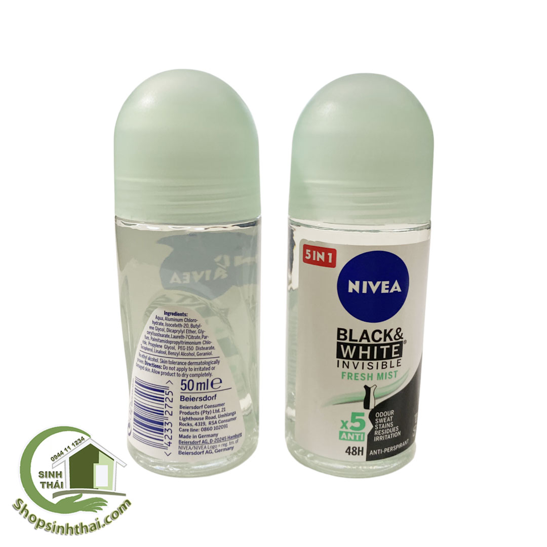 Lăn nách khử mùi NIVEA nữ BLACK & WHITE 50ml