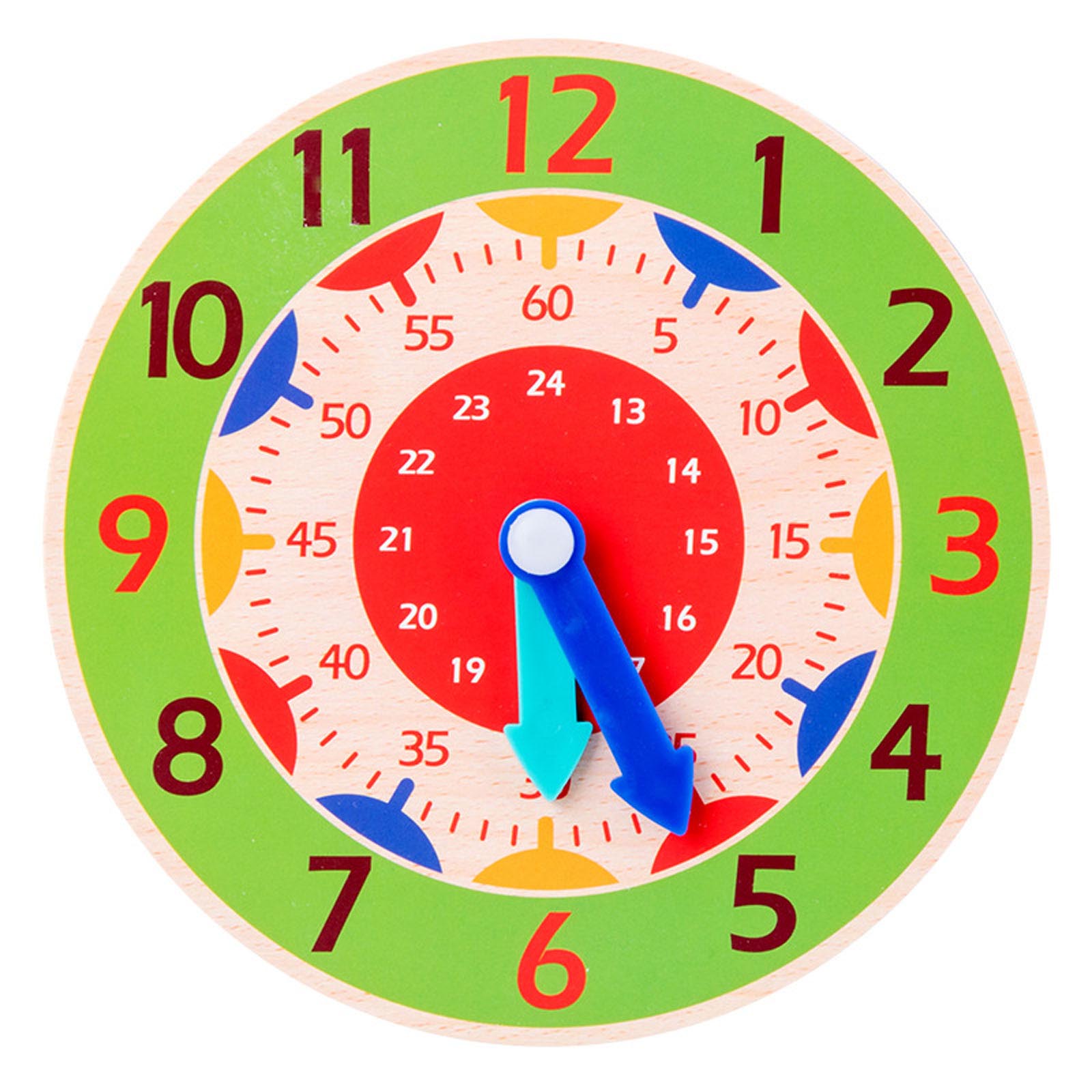 Teaching Clockface Sensory Toy Board Kids Brain Developmental for Time Learning