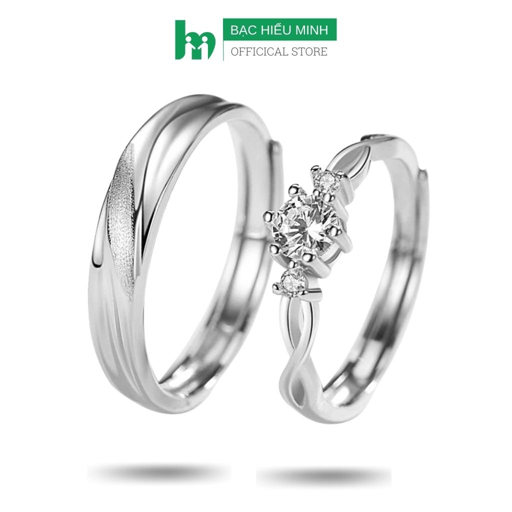 Nhẫn đôi nhẫn cặp bạc ta tình yêu trở lại bạc hiểu minh nc434s
