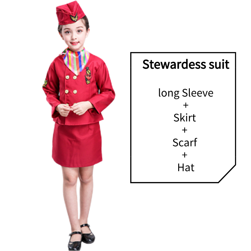 Stewardess Professional Costume for Kids Girls Career Costumes Flight — free download