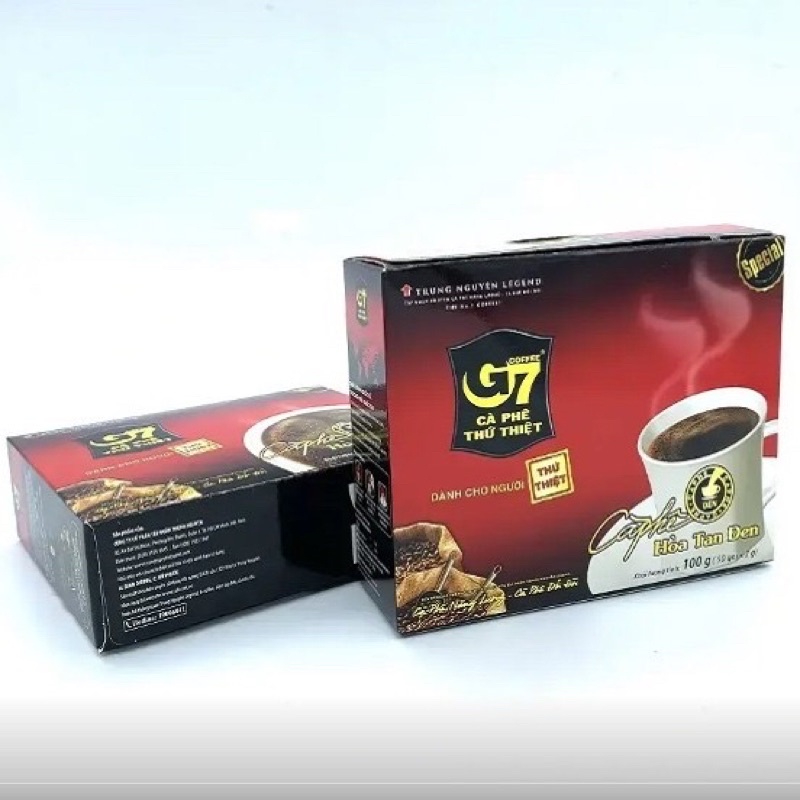 Đen 50 - cà phê g7 hòa tan đen hộp 50 gói 2gr