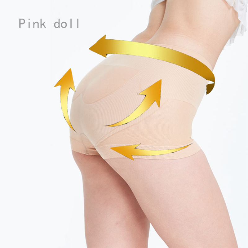 Pink Doll High Waisted Body Shaper Boyshorts Tummy Control Waist