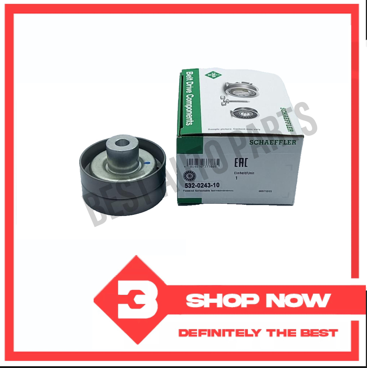 INA Brand Idler Drive Pulley for Ford Ranger 2.2, 2.3 20122020