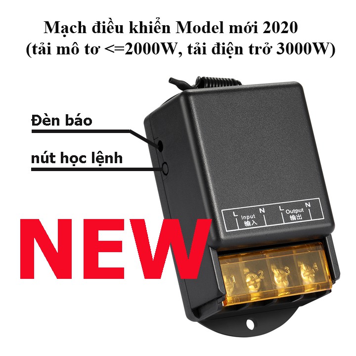 Công tắc điều khiển từ xa RF 100m/3000W/220Vac