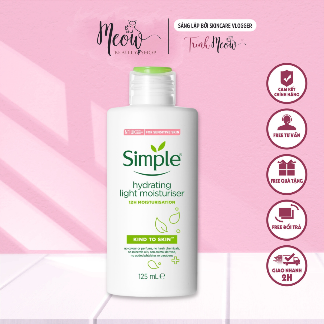 [HCM]Simple - Sữa Dưỡng Da Simple Kind To Skin Hydrating Light Moisturiser (125ml)