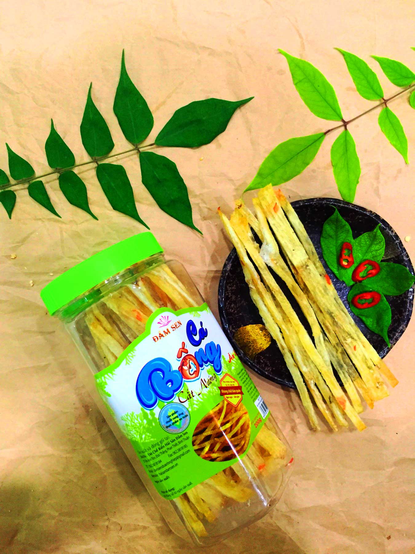 Cá bống cắt nướng đầm sen - 150gr