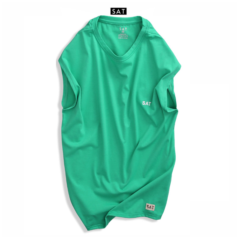 [HCM]Áo Tank Top Trơn SAT Đen Cao Cấp - SAT