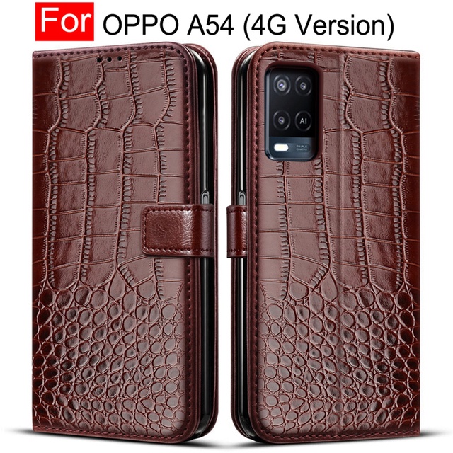 Ốp da cho Oppo lật cá sấu A54 4G cph2239