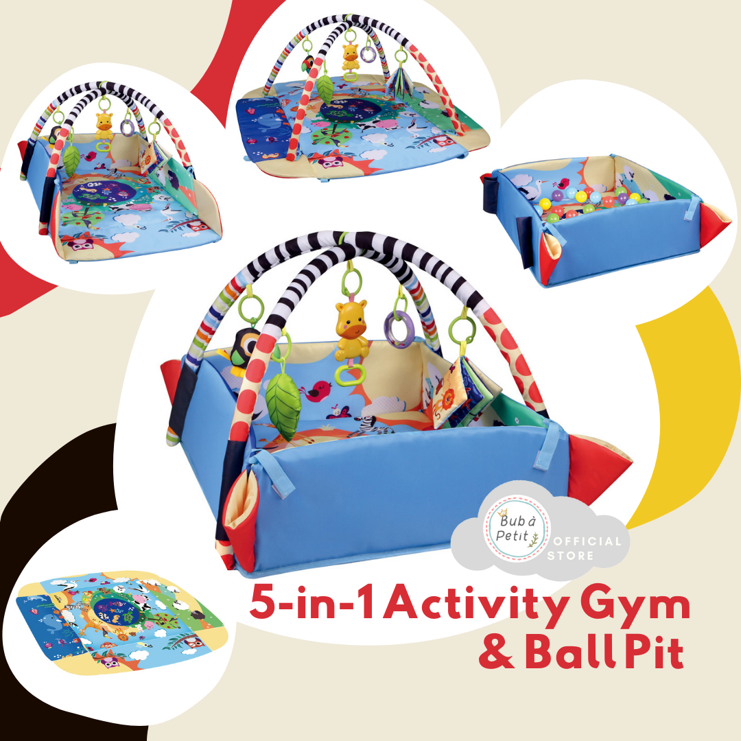5in1 Jumbo Musical Activity Gym & Ball Pit Oversized Play Mat for