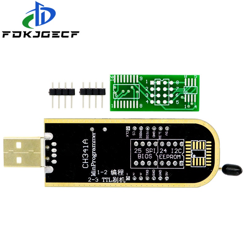 Ch341a ch341 24 25 Series EEPROM Flash BIOS Bộ lập trình USB với phần mềm & Trình điều khiển mạch tích hợp