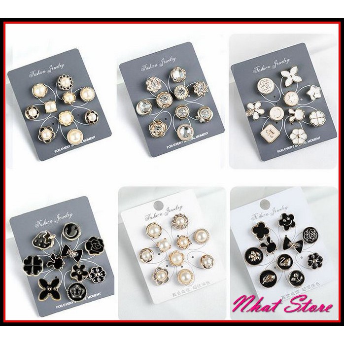 Set 10 Ghim Cài Mini Siêu Dễ Thương
