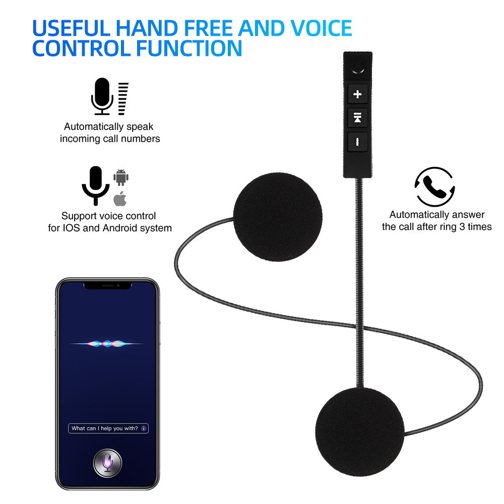 Aitemay Bluetooth Helmet Motorcycle Headset BT5.3 Wireless Riding Headphone Anti-interference Motor Bike Handsfree Skiing Earphone