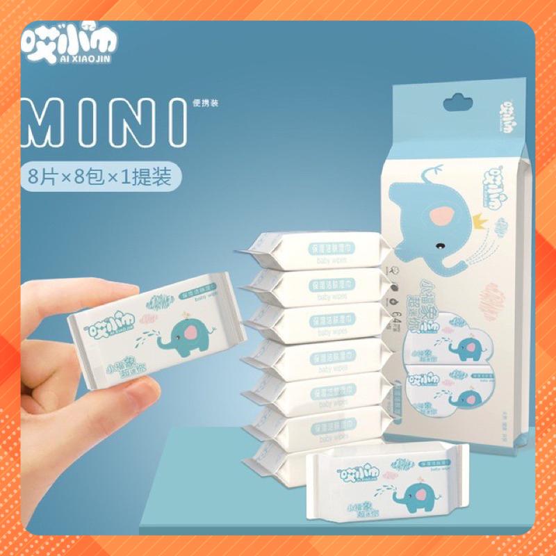 Khăn giấy ướt mini bịch 8 gói