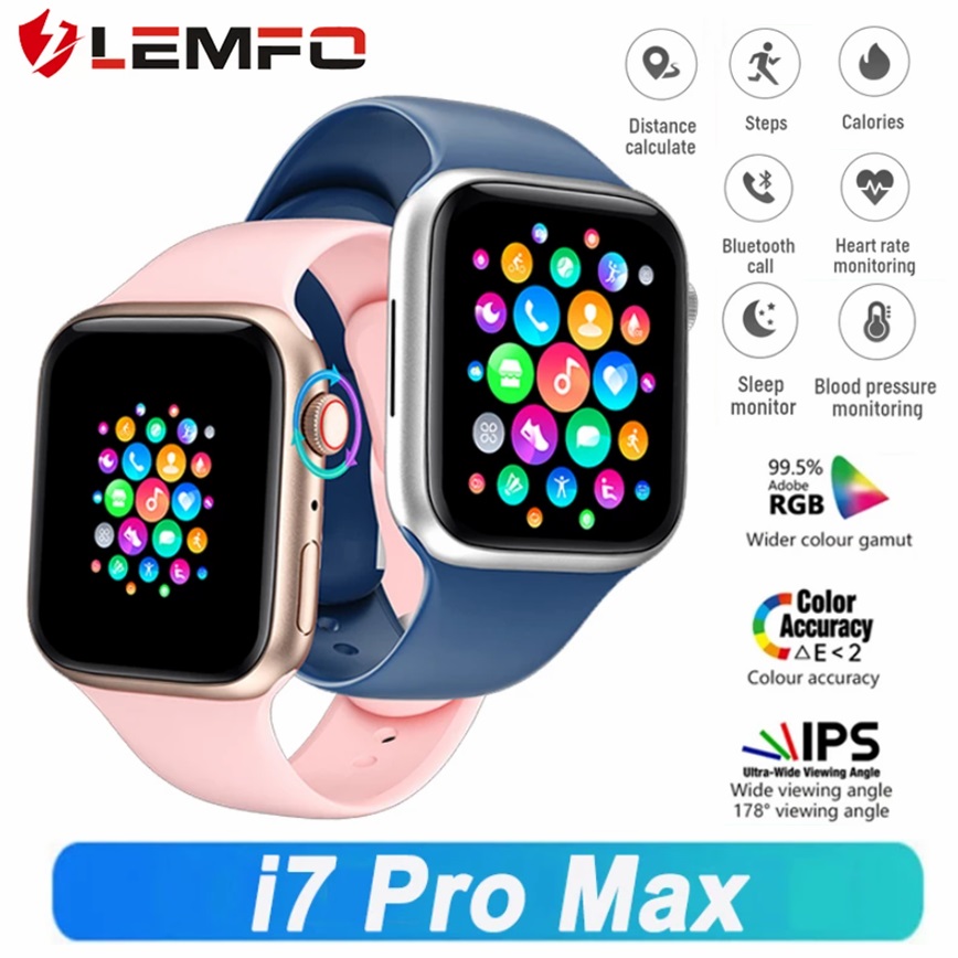 Đồng hồ thông minh LEMFO i7 Pro Max Bluetooth Gọi điện Nhịp tim Huyết áp Thể thao không thấm nước Đồng hồ thông minh 7 cho Nam Nữ Android iOS thumbnail