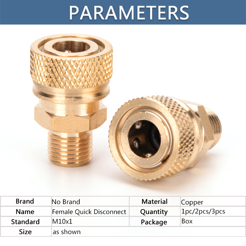 PCP 2pcs/set Quick Release Couplings Disconnect M10x1 8mm Thread Air Refilling Coupler Socket Copper Quick Releasing Fittings Air Pumps Parts