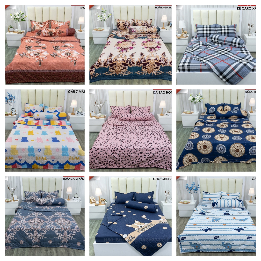 ga trải giường  1m8x2m chất cotton poly có chọn mẫu