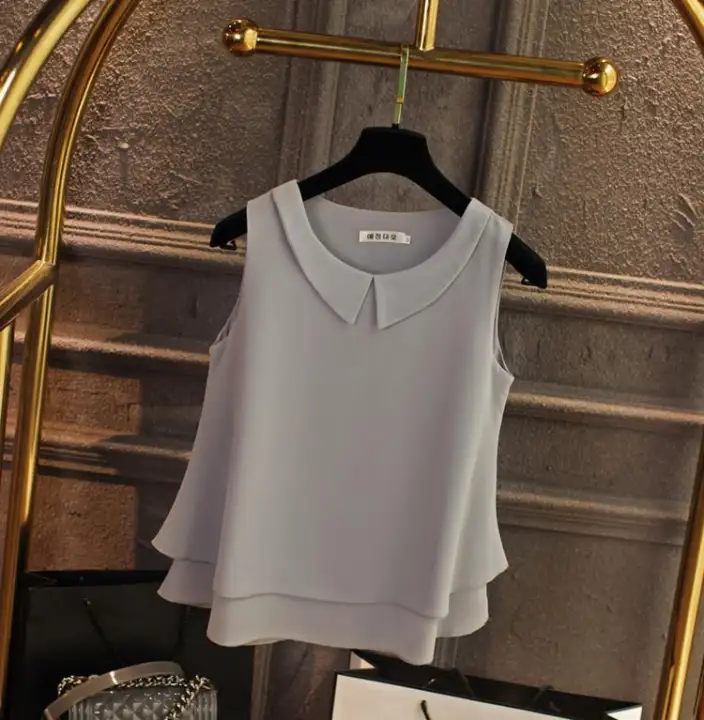 plus size chiffon vest