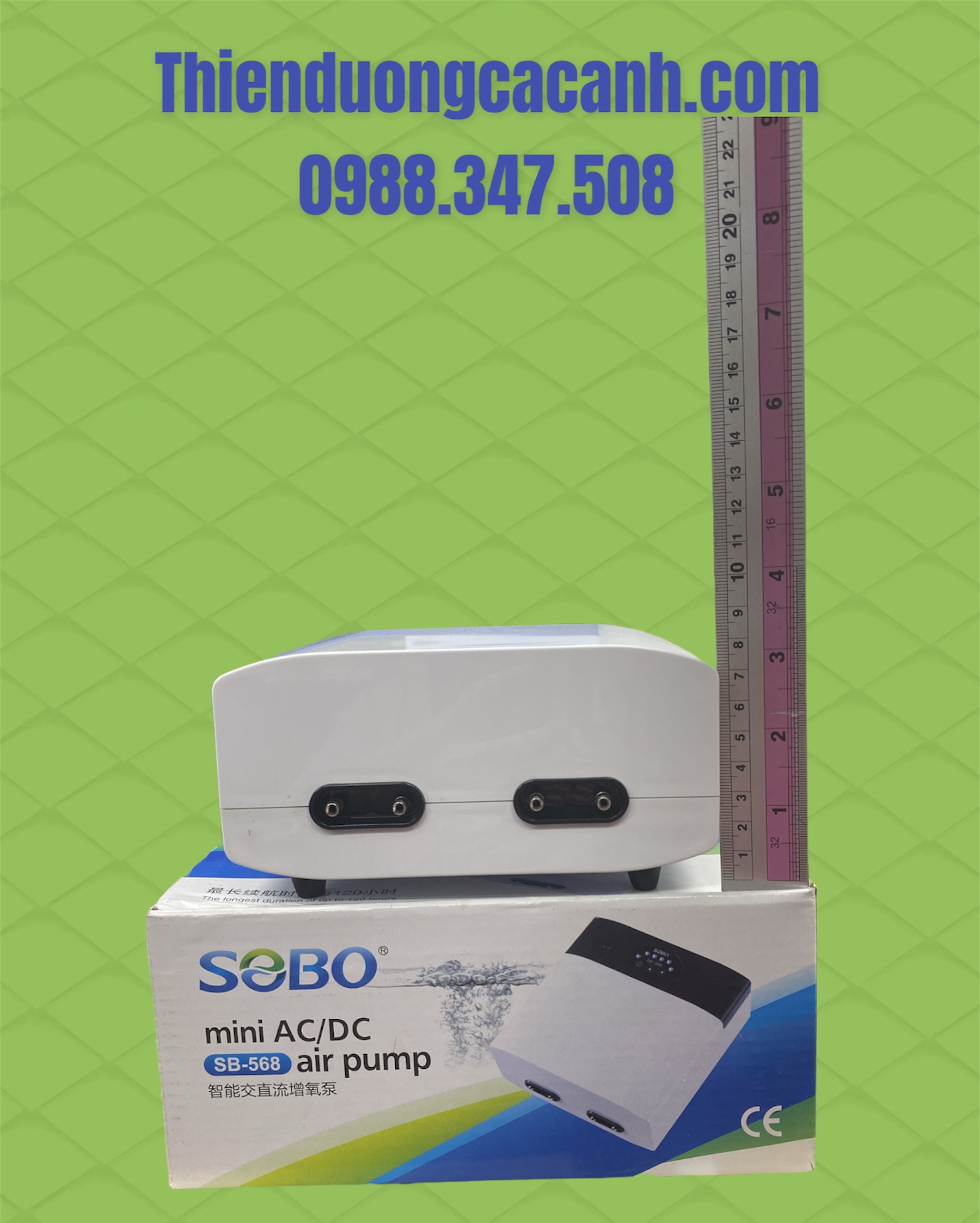 Sủi Oxy Tích Điện Mini SOBO SB-568 (4 Vòi)