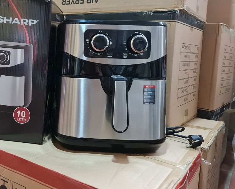 nồi chiên không dầu sharp 9,2L - 10,2L - 15L, TẶNG  KẸP BÁT ĐĨA NÓNG, công suất lớn, hàng công ty bảo hành 12 tháng