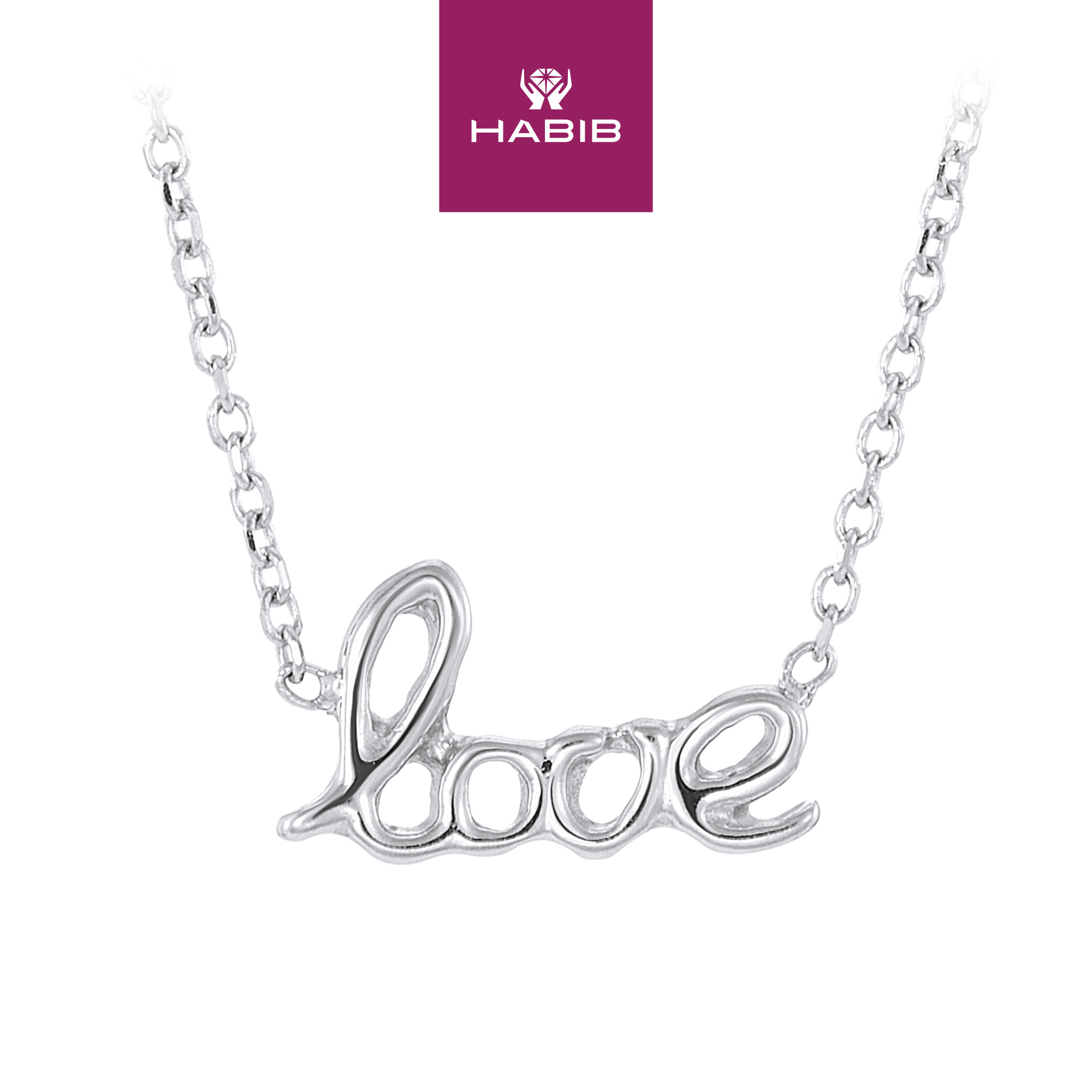 HABIB 750/18K White Gold Necklace CJ-6-CL MNL04(18W) Lazada