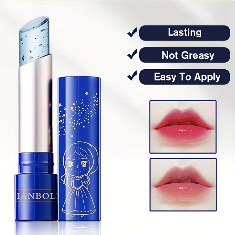 24K Color Changing Lip Balm Rose Essential Oil Golden Oil Moisturizing Lipstick Food Grade Fomula Color Changing Lip Care Gifts. 