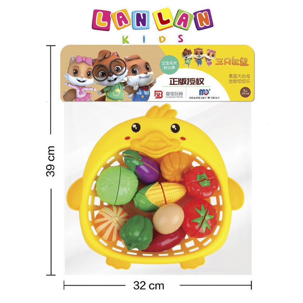 Bộ đồ chơi rổ cắt thái hoa quả cho bé  - MC044