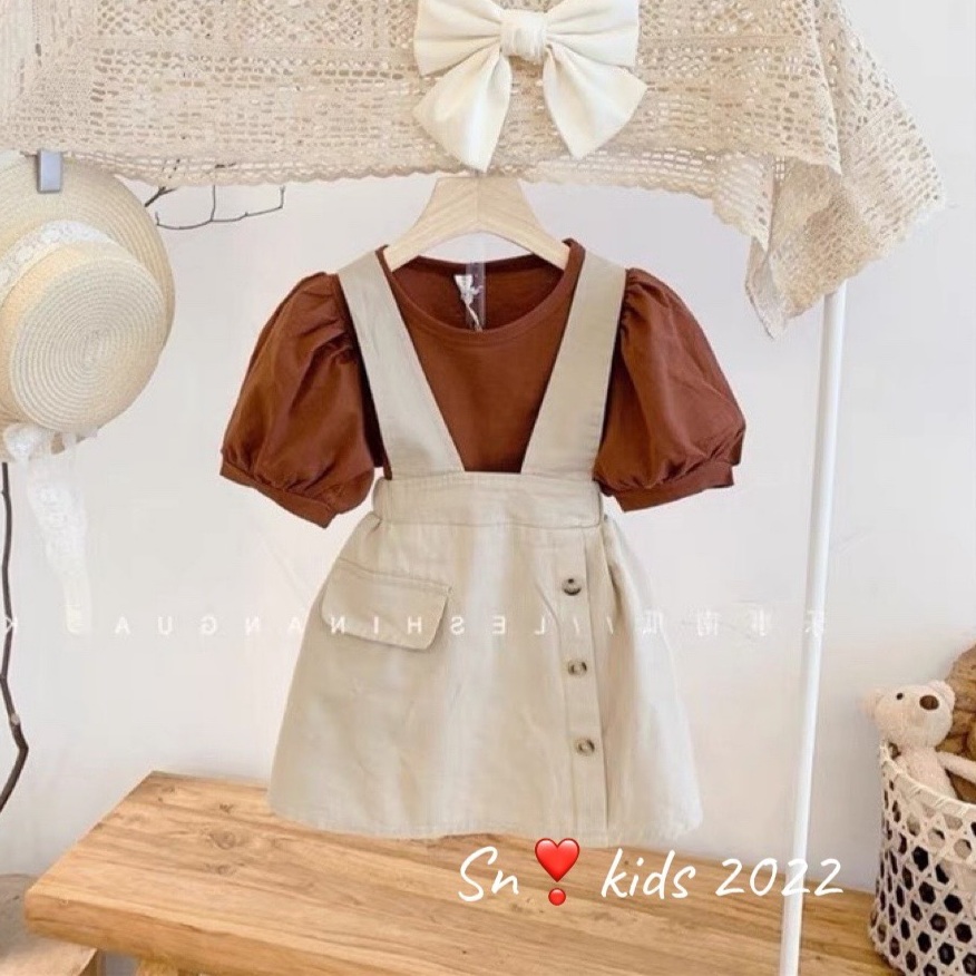 Bộ sơ mi ngắn tay cho bé gái