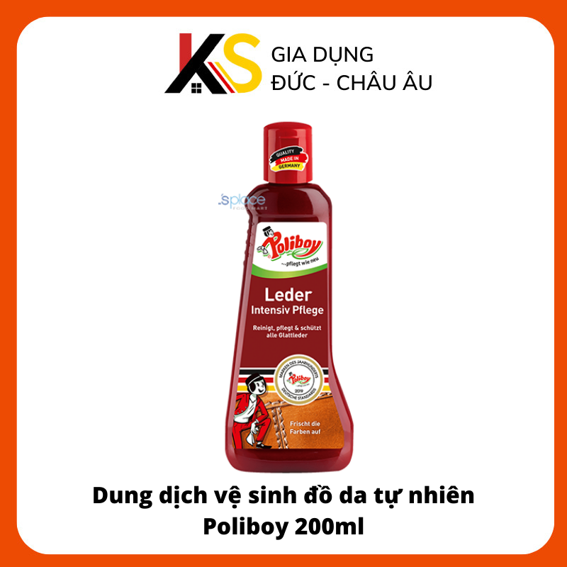 Dung dịch vệ sinh đồ da tự nhiên Poliboy 200ml