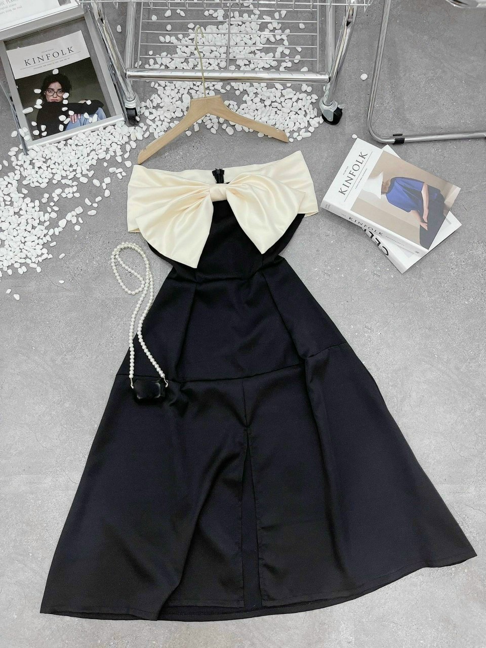 Đầm Xòe Nơ Ngực (có mút) xinh xắn