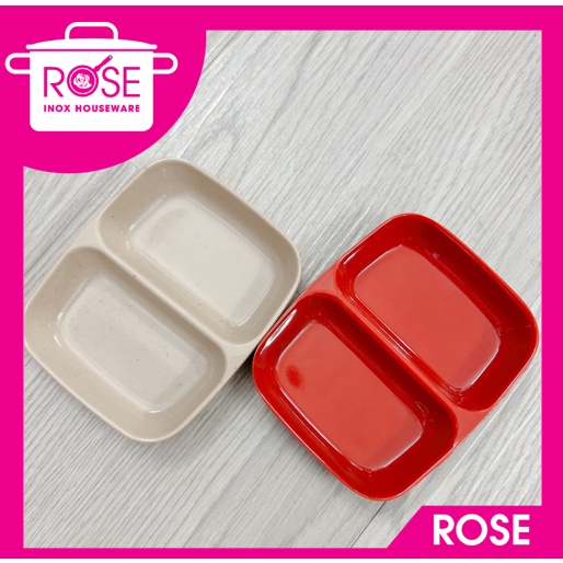COMBO 10  Chén Nước Chấm 2 Ngăn Nhựa Melamine Cao Cấp FATACO