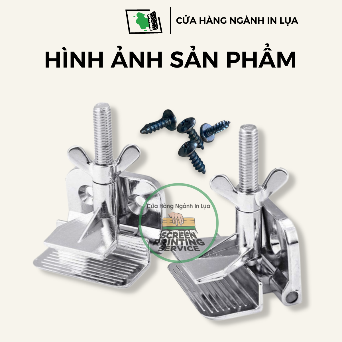 Kẹp bướm, bản lề bướm định vị khung in lụa