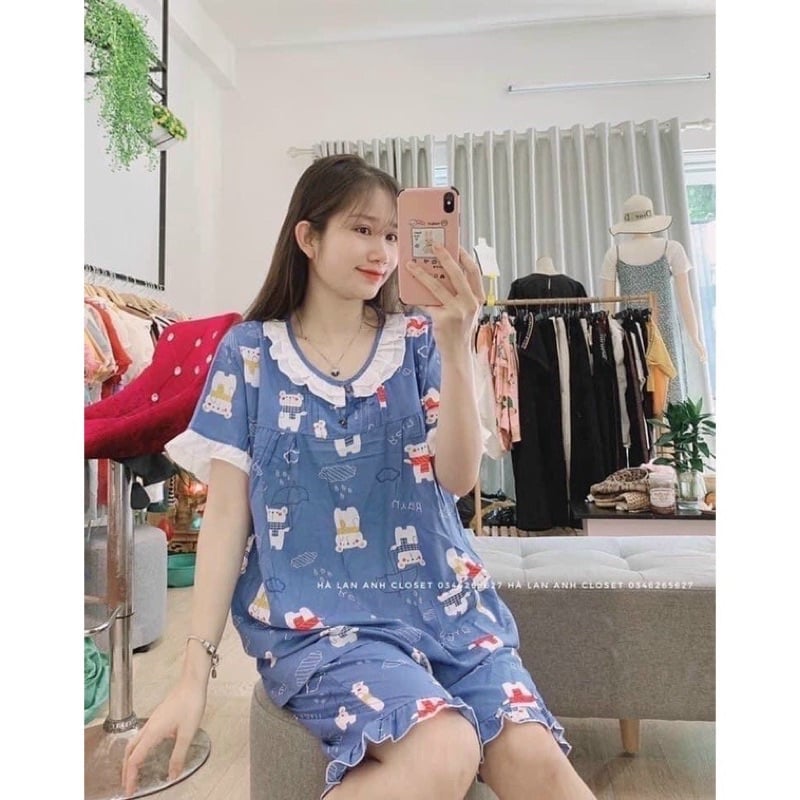 Bộ đồ bầu lửng lanh lụa siêu mát