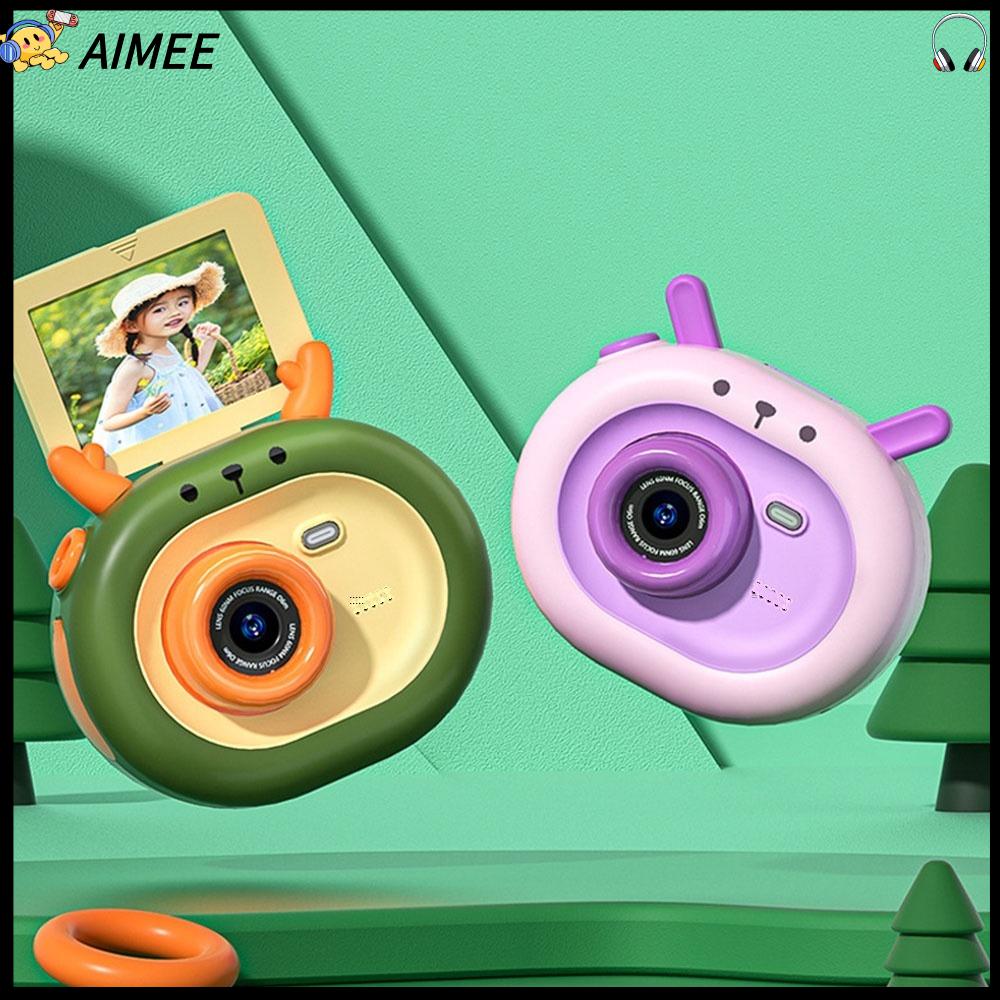 AIMEE Ống kính kép Camera selfie Mini HD 1080P Camera hoạt hình Đồ chơi dễ