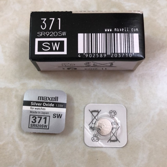 Pin Maxell 371 SR920SW dành cho đồng hồ dùng pin 371 SR920SW 371RW 370 AG6 thumbnail