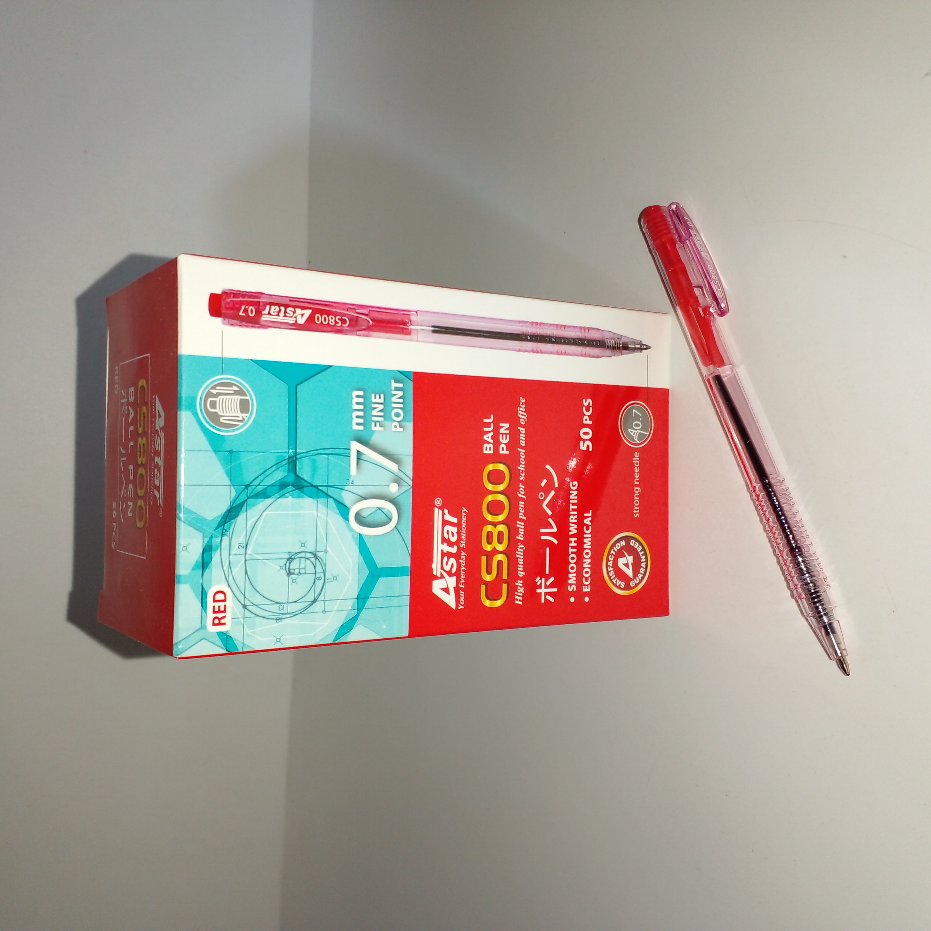 Astar CS800 Ball Pen 0.7mm (50 pcs)(Price For 1 Box) Lazada