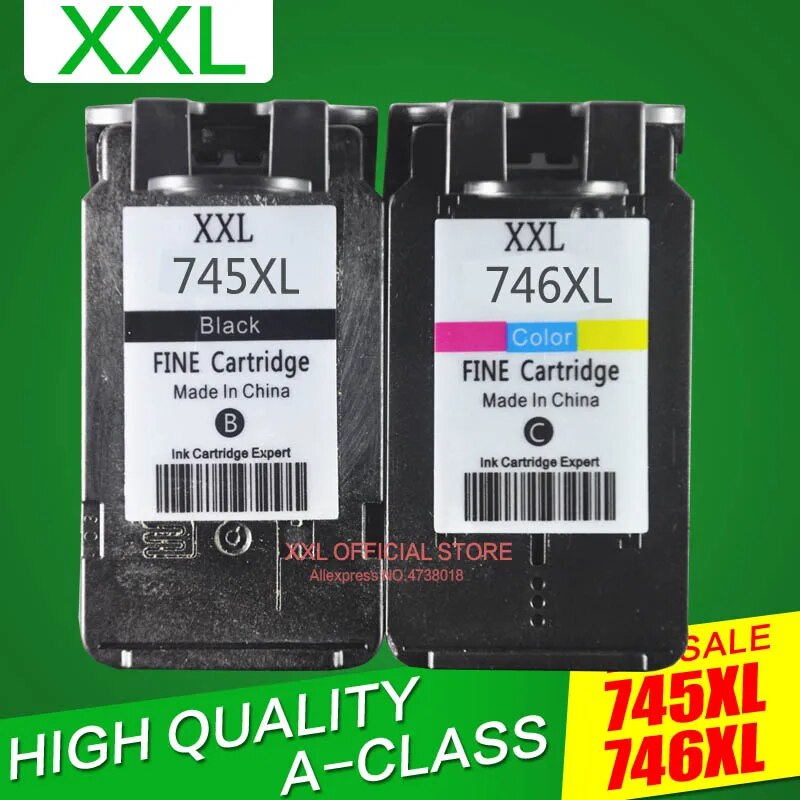 Rx789wnqw pg745 pg-745 cl-746 ink cartridge for canon pixma ip2870 ip2870s ip2872 mg2470 mg2570 mg2570s mg3070 mg3070s mg3077