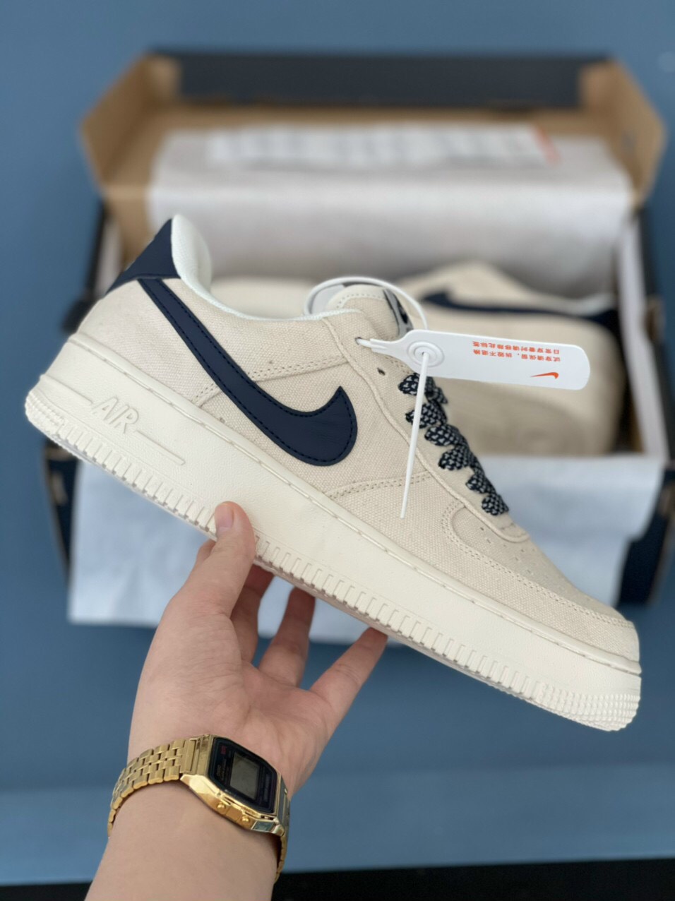 Giày N.IKE af1 Navy ( full box + bill + tất )
