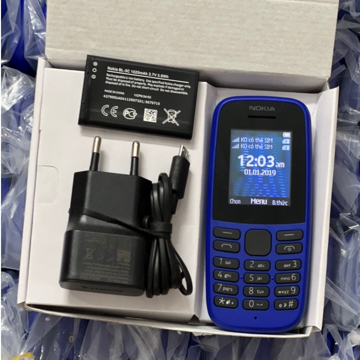 Điện thoại Nokia 105(2019) 2 sim máy mới 100% full box