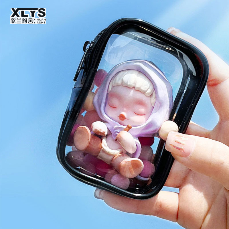 Storage bag pvc high permeability plastic bone three-dimensional baby bag closed transparent blind box display storage bag