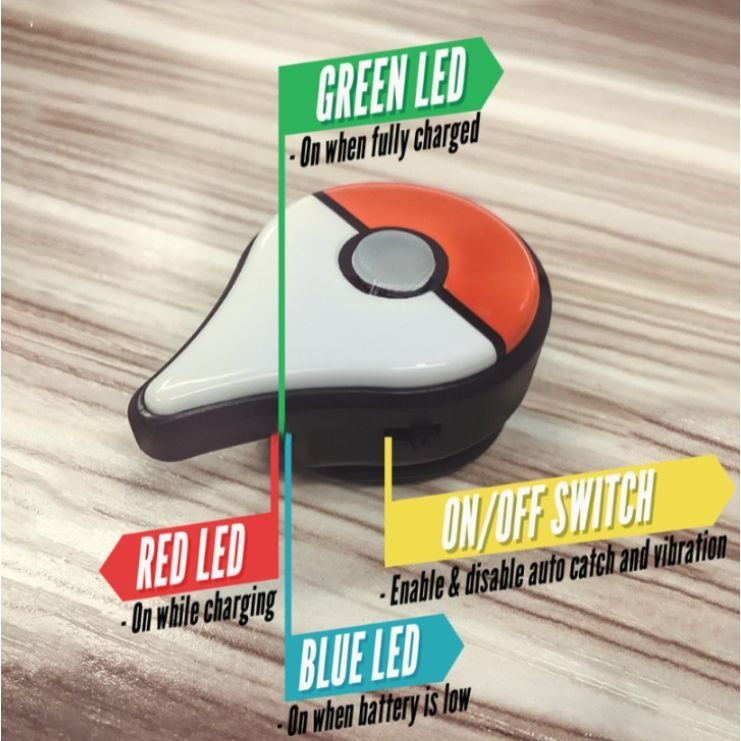 SG) Pokemon Go Plus v3.0 With Auto Catch+Spin watch band tracker