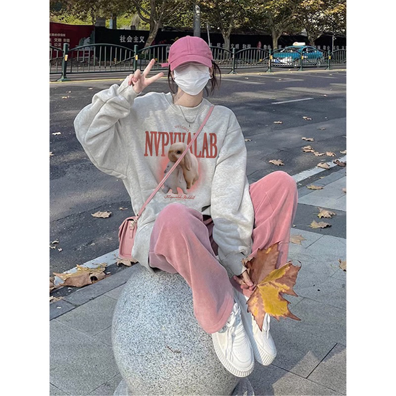 Áo Nỉ Sweater Hình Chú Thỏ