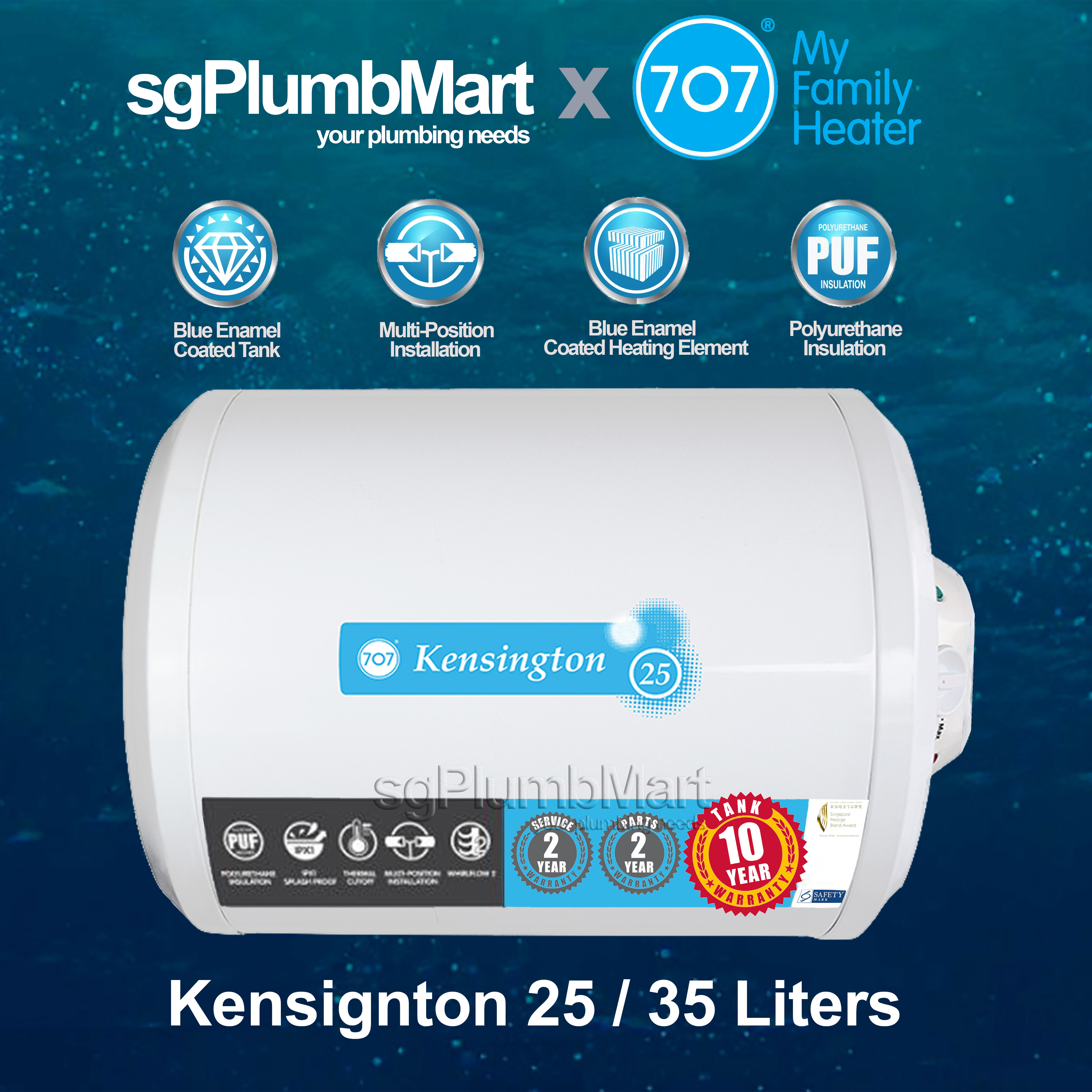 707 Kensington 25L / 35L Electric Storage Water Heater 25 Liters 35 Liters  x sgPlumbMart | Lazada Singapore